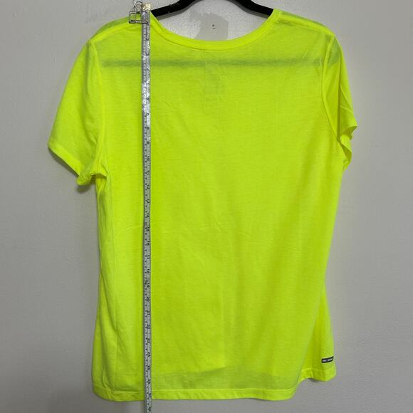 Danskin Now Dri More Neon Yellow Semi Fitted Tee XXL - Picture 3 of 8